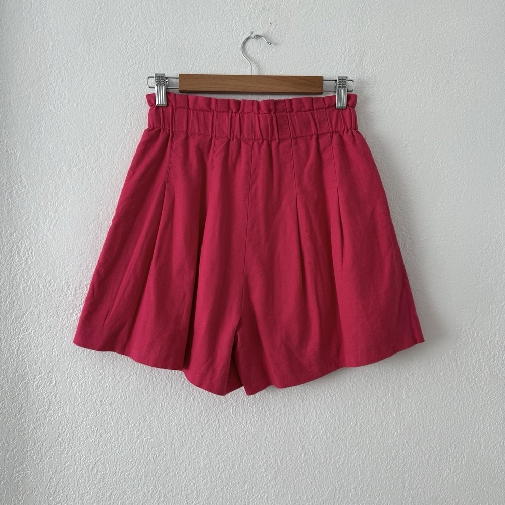 Madison The‎ Label Mayla Pink Linen Blend Shorts Pleated Size Small - Picture 5 of 9